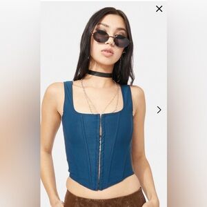 Dolls Kill Teal Blue Corset Top